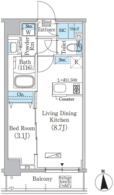 中井レジデンスの間取図