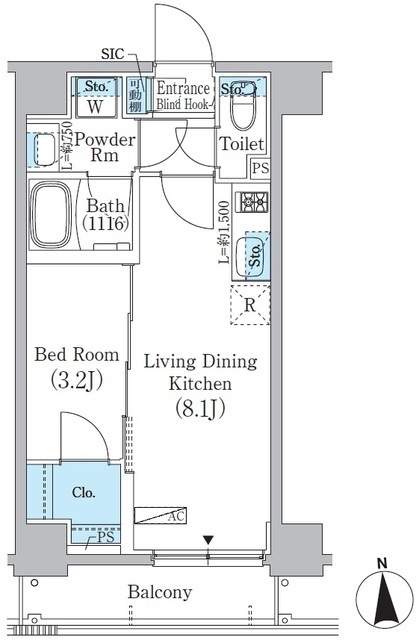 中井レジデンスの間取図