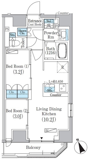 浅草蔵前レジデンスの間取図
