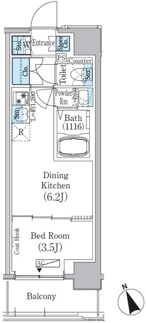 プライムブリス浅草蔵前の間取図