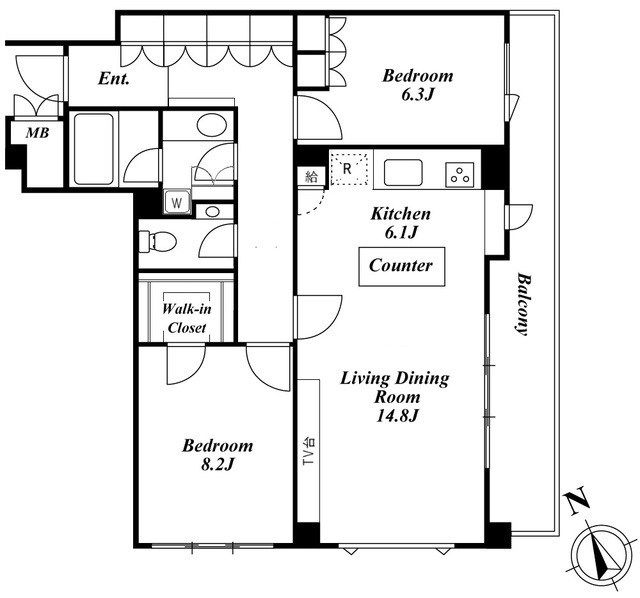 ガーデン東が丘アネックスの間取図