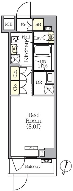 ＡＲＫＭＡＲＫ世田谷砧の間取図