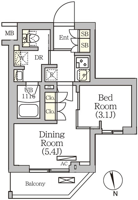ＡＲＫＭＡＲＫ南品川の間取図