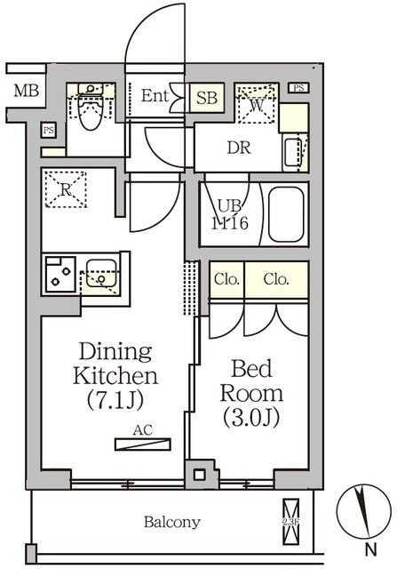 ＡＲＫＭＡＲＫ南品川の間取図