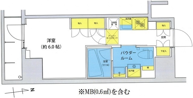 アジールコート北品川の間取図