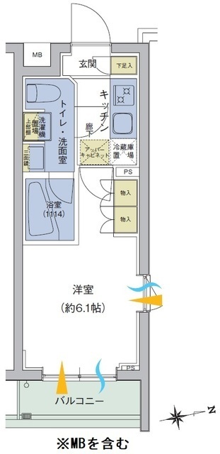 アジールコート品川中延の間取図
