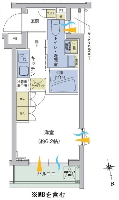 アジールコート品川中延の間取図
