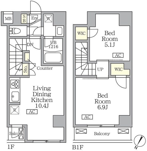 アジールコート三宿テラスの間取図
