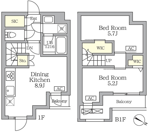 アジールコート三宿テラスの間取図