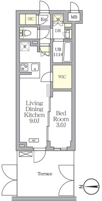 アジールコート都立大学の間取図