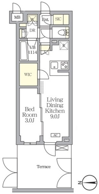 アジールコート都立大学の間取図