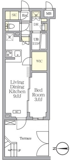 アジールコート都立大学の間取図