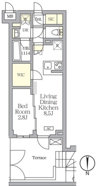 アジールコート都立大学の間取図