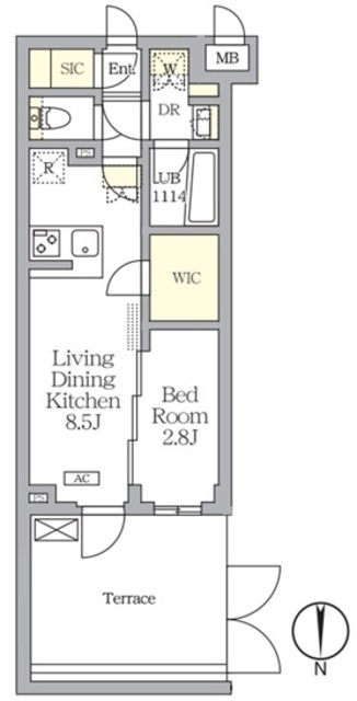 アジールコート都立大学の間取図
