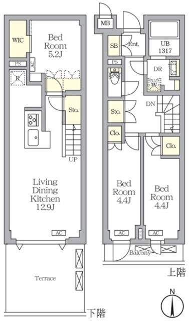 アジールコート都立大学の間取図