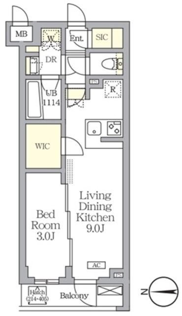 アジールコート都立大学の間取図