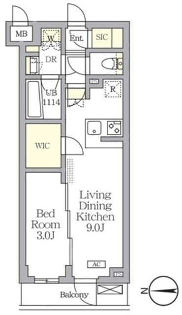 アジールコート都立大学の間取図