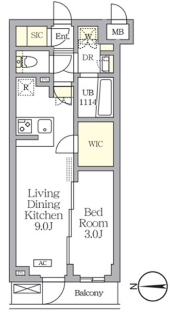 アジールコート都立大学の間取図