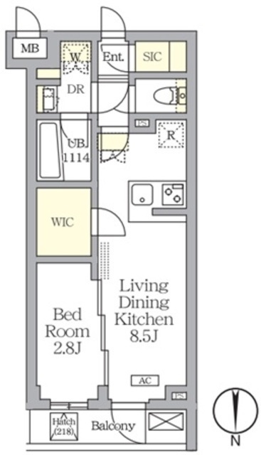 アジールコート都立大学の間取図