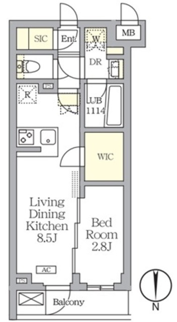 アジールコート都立大学の間取図