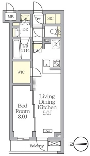 アジールコート都立大学の間取図