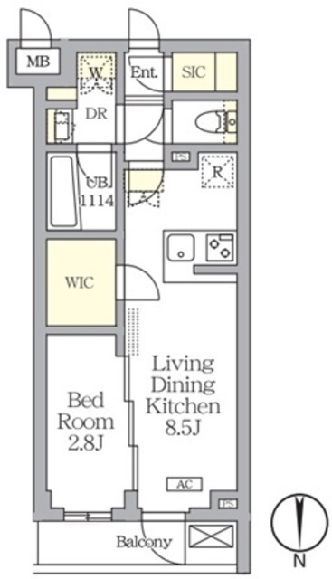 アジールコート都立大学の間取図