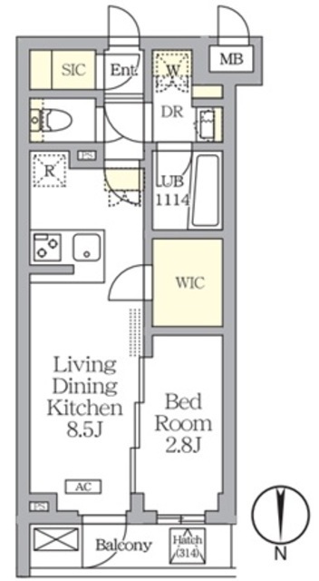 アジールコート都立大学の間取図