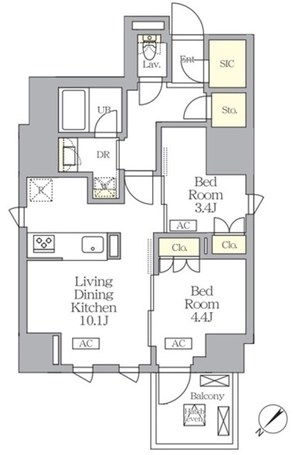 Ｓ－ＲＥＳＩＤＥＮＣＥ日本橋馬喰町Ａｅｒｅの間取図