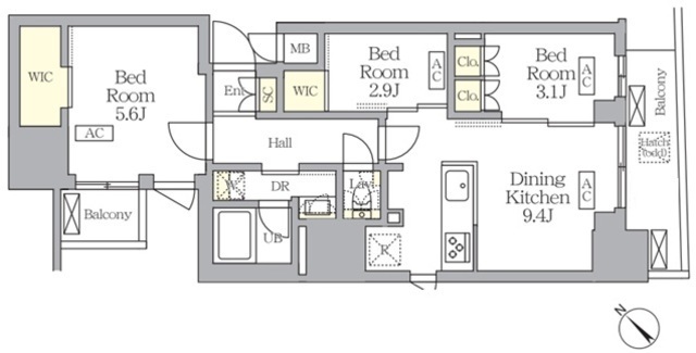 Ｓ－ＲＥＳＩＤＥＮＣＥ日本橋馬喰町Ａｅｒｅの間取図