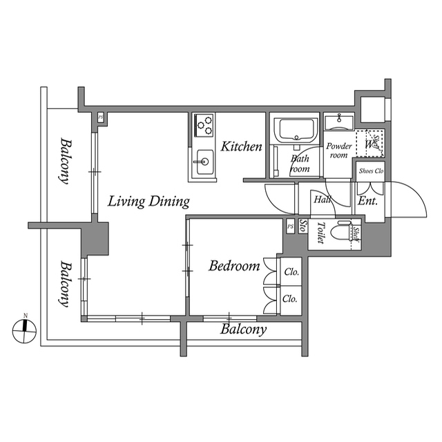 レジデンス菊川スクエアの間取図