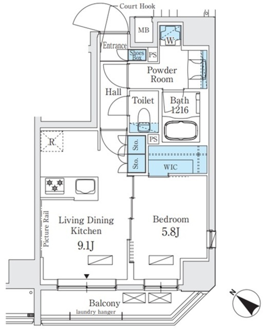 ベルファース人形町の間取図