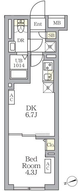 ＳＯＬＡＳＩＡ　ｒｅｓｉｄｅｎｃｅ荻窪の間取図