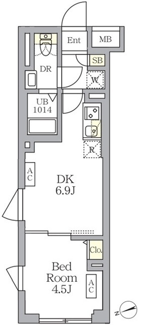 ＳＯＬＡＳＩＡ　ｒｅｓｉｄｅｎｃｅ荻窪の間取図