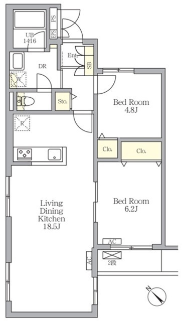 メゾンカルム中落合Southの間取図
