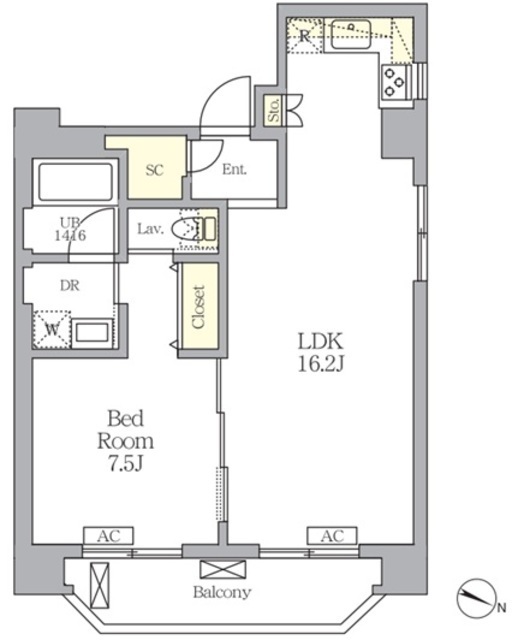クロス護国寺の間取図