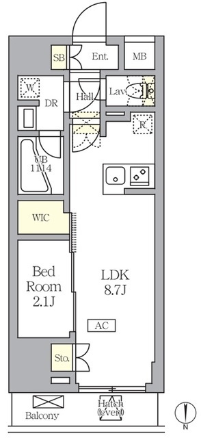 アジールコート王子の間取図