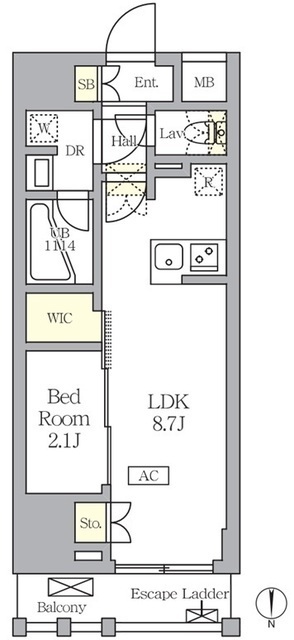 アジールコート王子の間取図