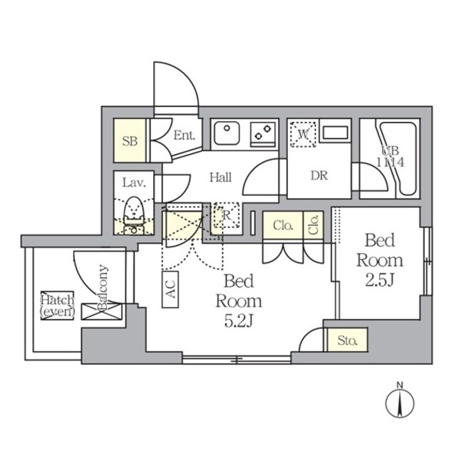 アジールコート王子の間取図