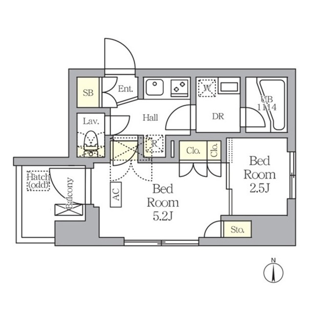 アジールコート王子の間取図