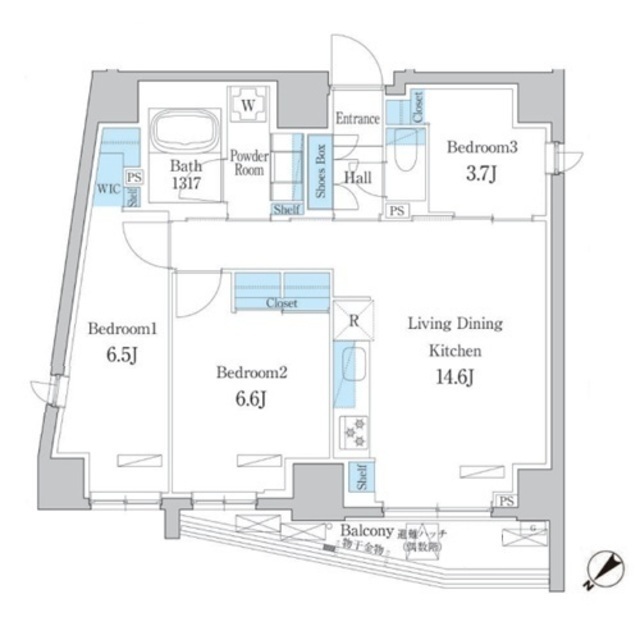 デュオフラッツ板橋大山の間取図