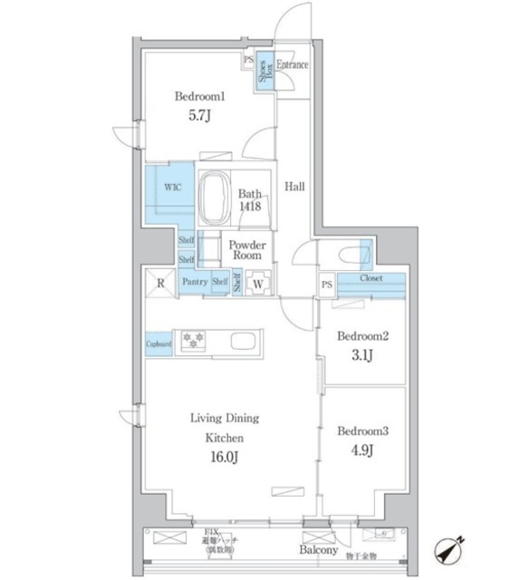 デュオフラッツ板橋大山の間取図