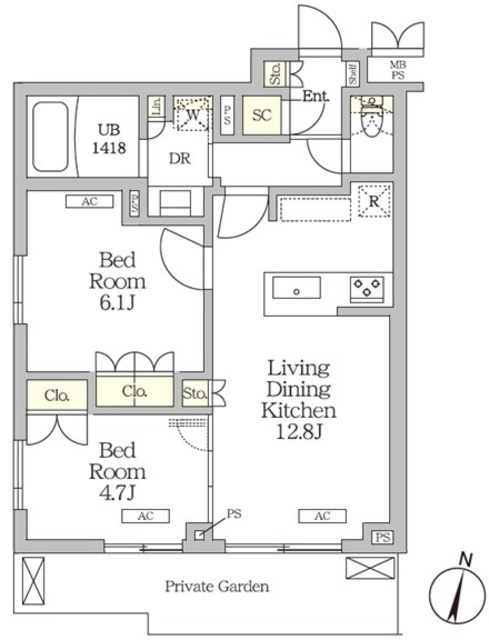 ミレーネ滝野川の間取図