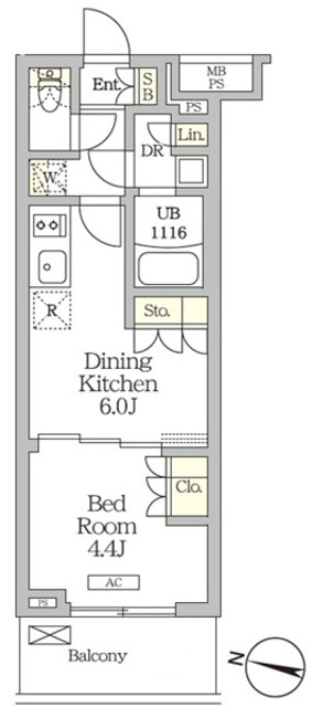 ミレーネ滝野川の間取図
