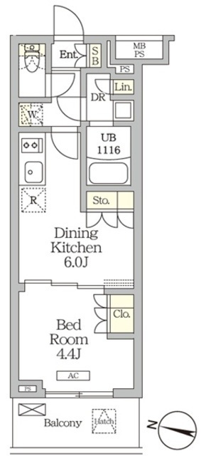 ミレーネ滝野川の間取図