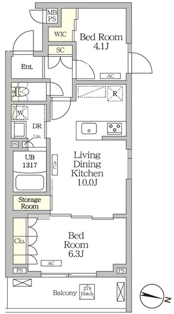 ミレーネ滝野川の間取図