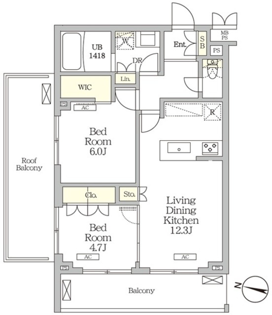 ミレーネ滝野川の間取図