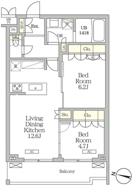 ミレーネ滝野川の間取図
