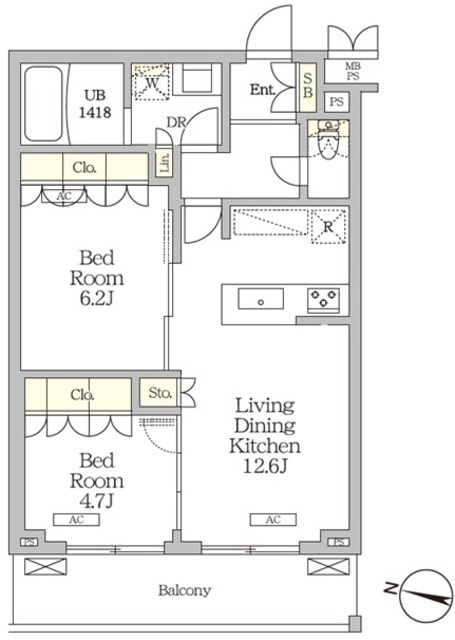 ミレーネ滝野川の間取図