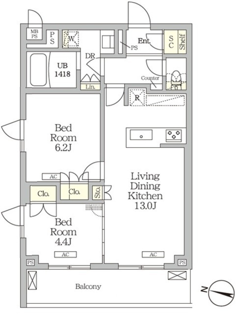 ミレーネ滝野川の間取図
