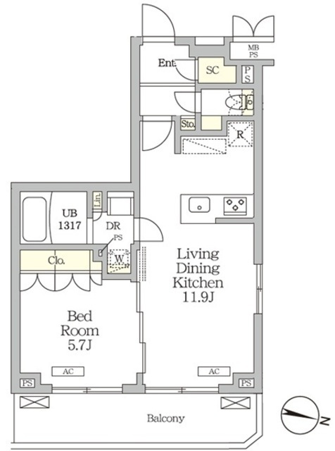 ミレーネ滝野川の間取図